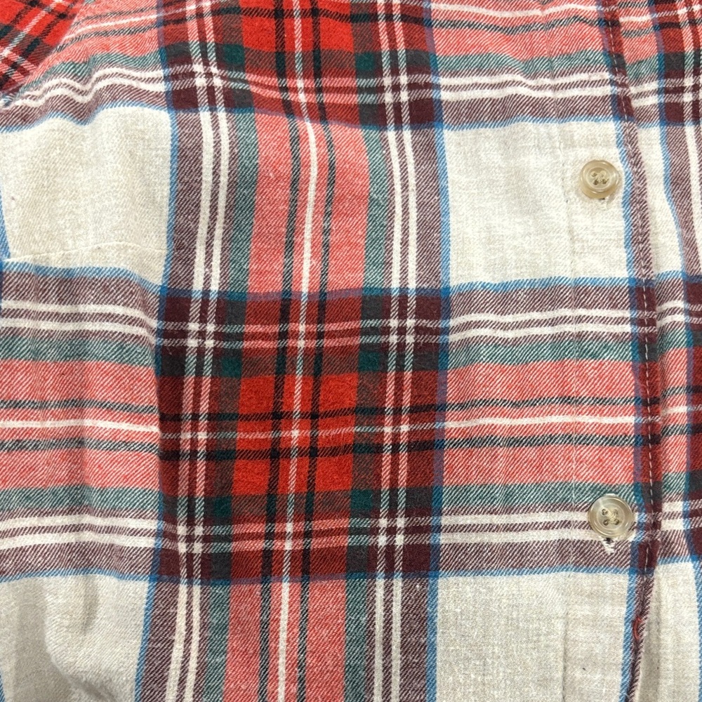 Women’s Plaid Red and Cream Shirt - Picture 4 of 4